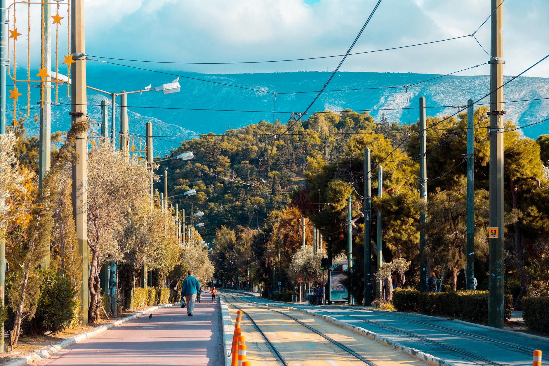 Athens coastal tram connecting the city center to Riviera beaches