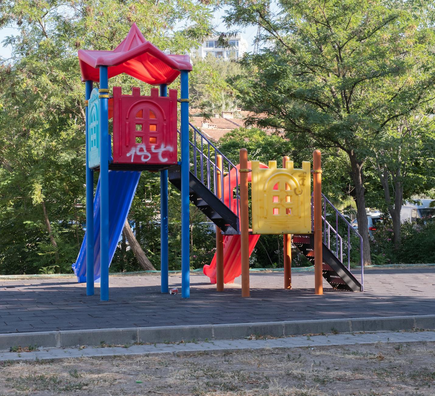 Children playing at a playground in Athens Greece