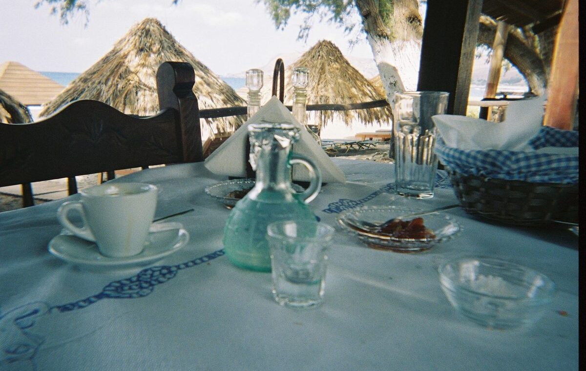 Outdoor tables are the key to eating out with children — somewhere they can get up and move.