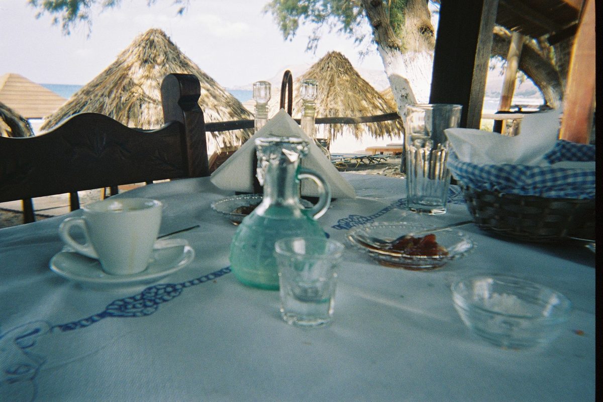 Outdoor tables are the key to eating out with children — somewhere they can get up and move.